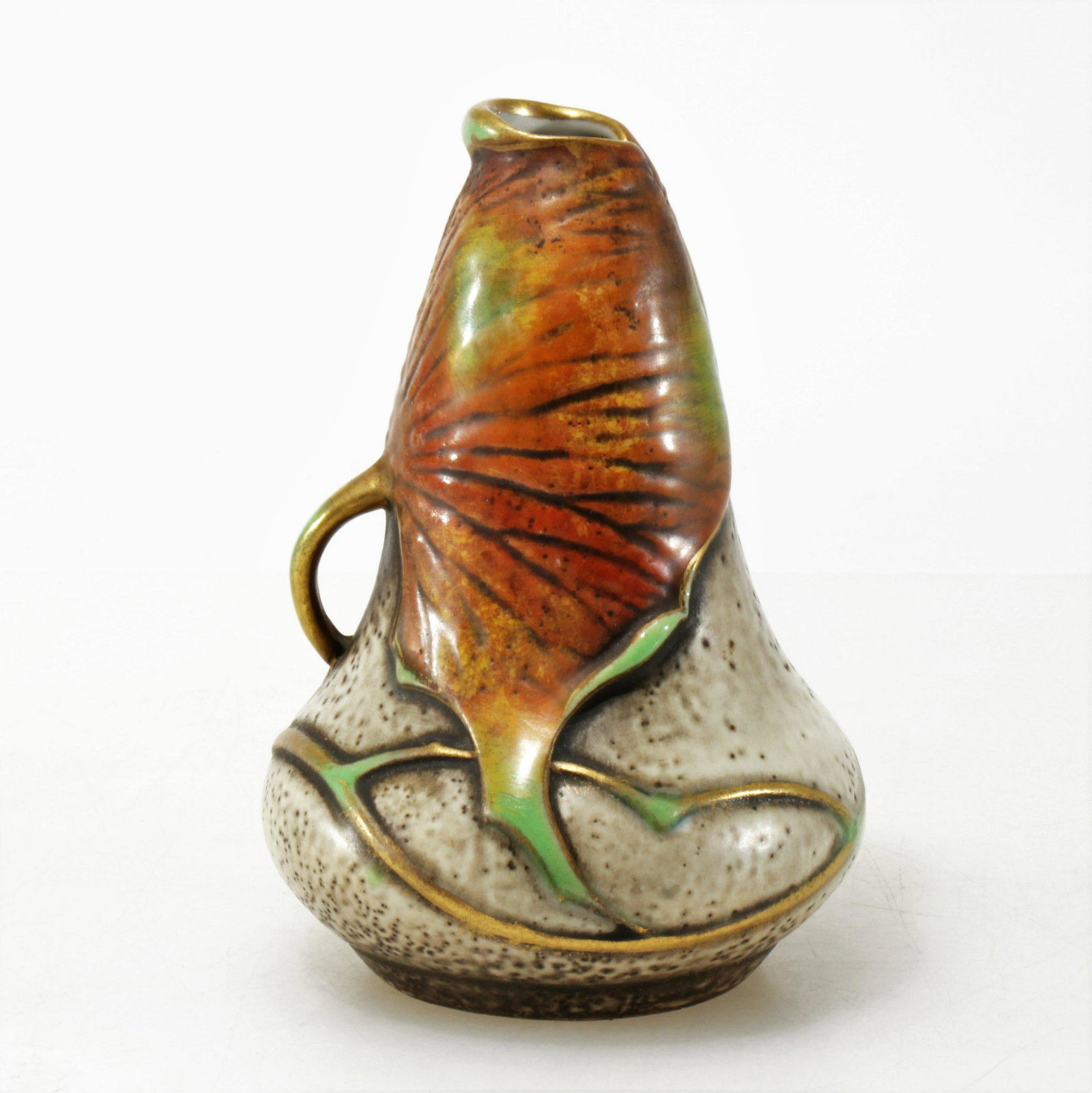 Paul Dachsel & Ernst Wahliss - Amphora Vase: Paul Dachsel & Ernst Wahliss Vase, Amphora, Early 20th C., impressed 9476 Vienna mark Dimensions: 6.25" H Property from the Estate of John 'Parker' Prindle, Jr., Boston, MA.