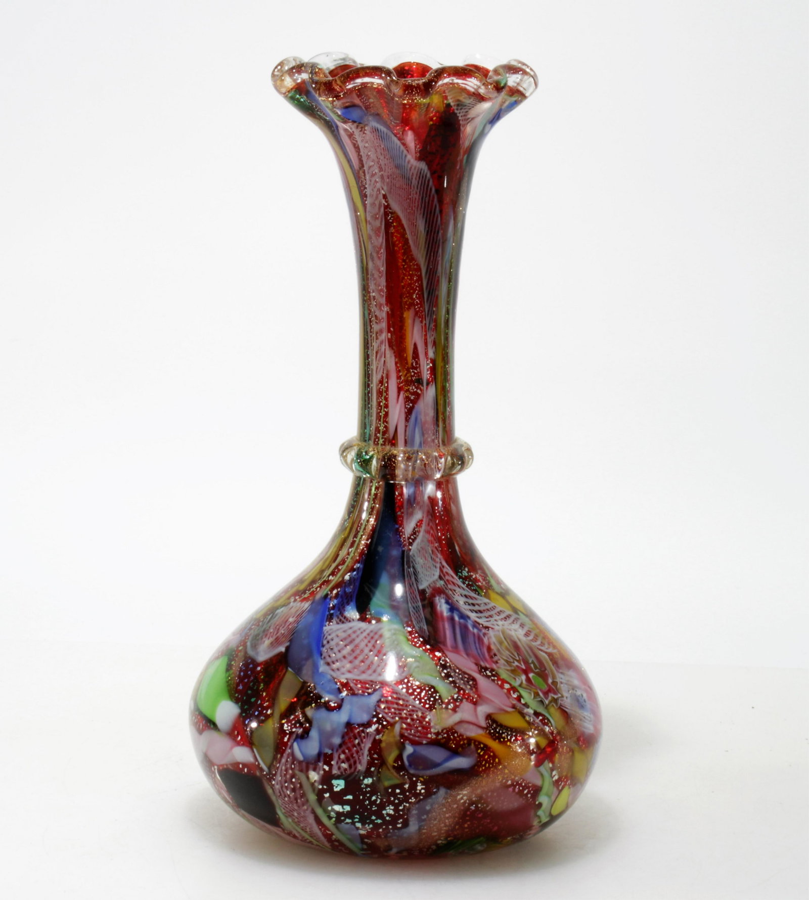 Attributed Dino Martins for Aureliano Toso Vase: Attributed Dino Martins for Aureliano Toso Vase, Mid 20th C. Dimensions: 12.5" H Property from the Estate of John 'Parker' Prindle, Jr., Boston, MA.