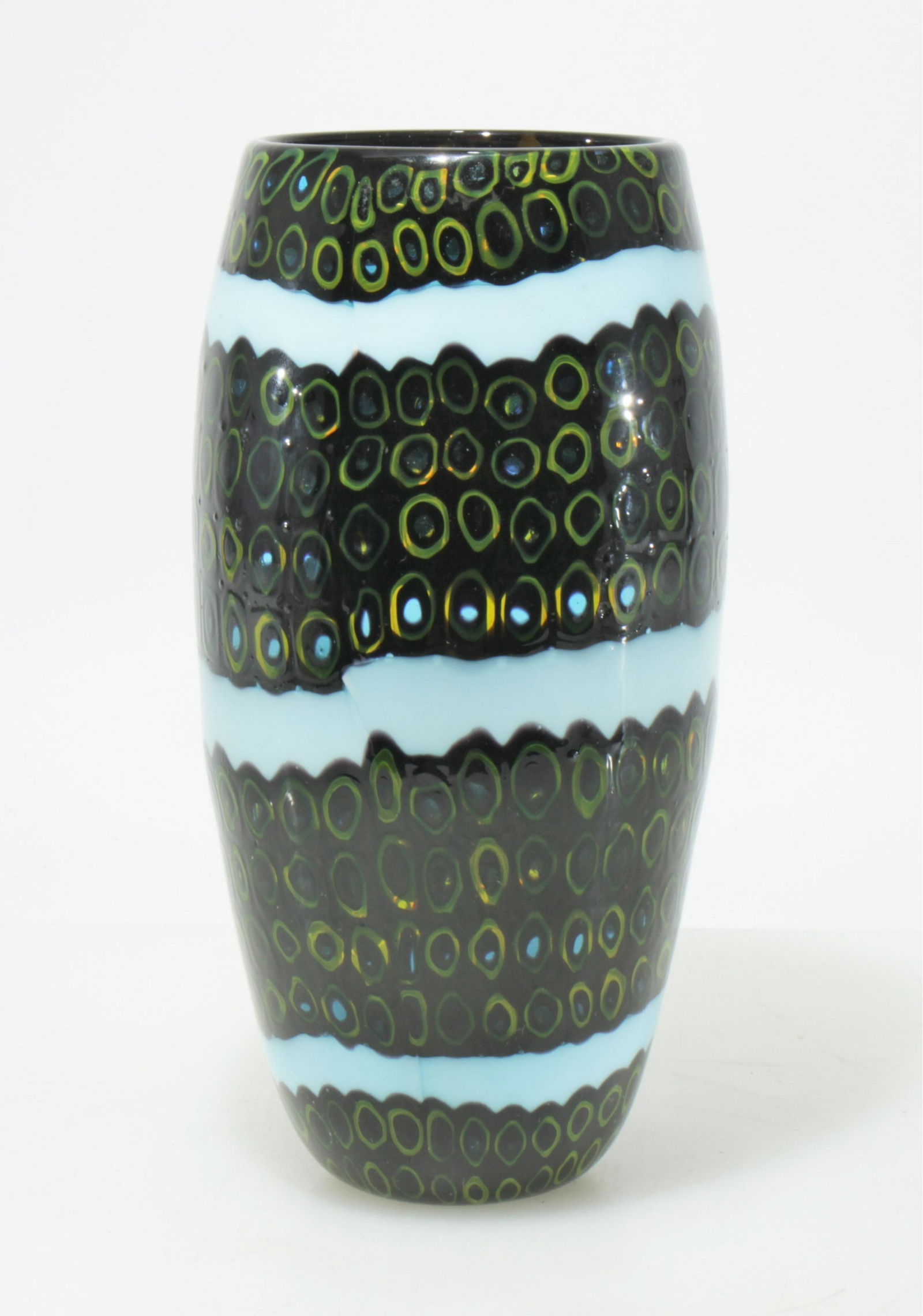Vittorio Ferro Style Glass Vase: Vittorio Ferro Style Glass Vase, unsignedDimensions: 11.25" H Property from the Estate of John 'Parker' Prindle, Jr., Boston, MA.