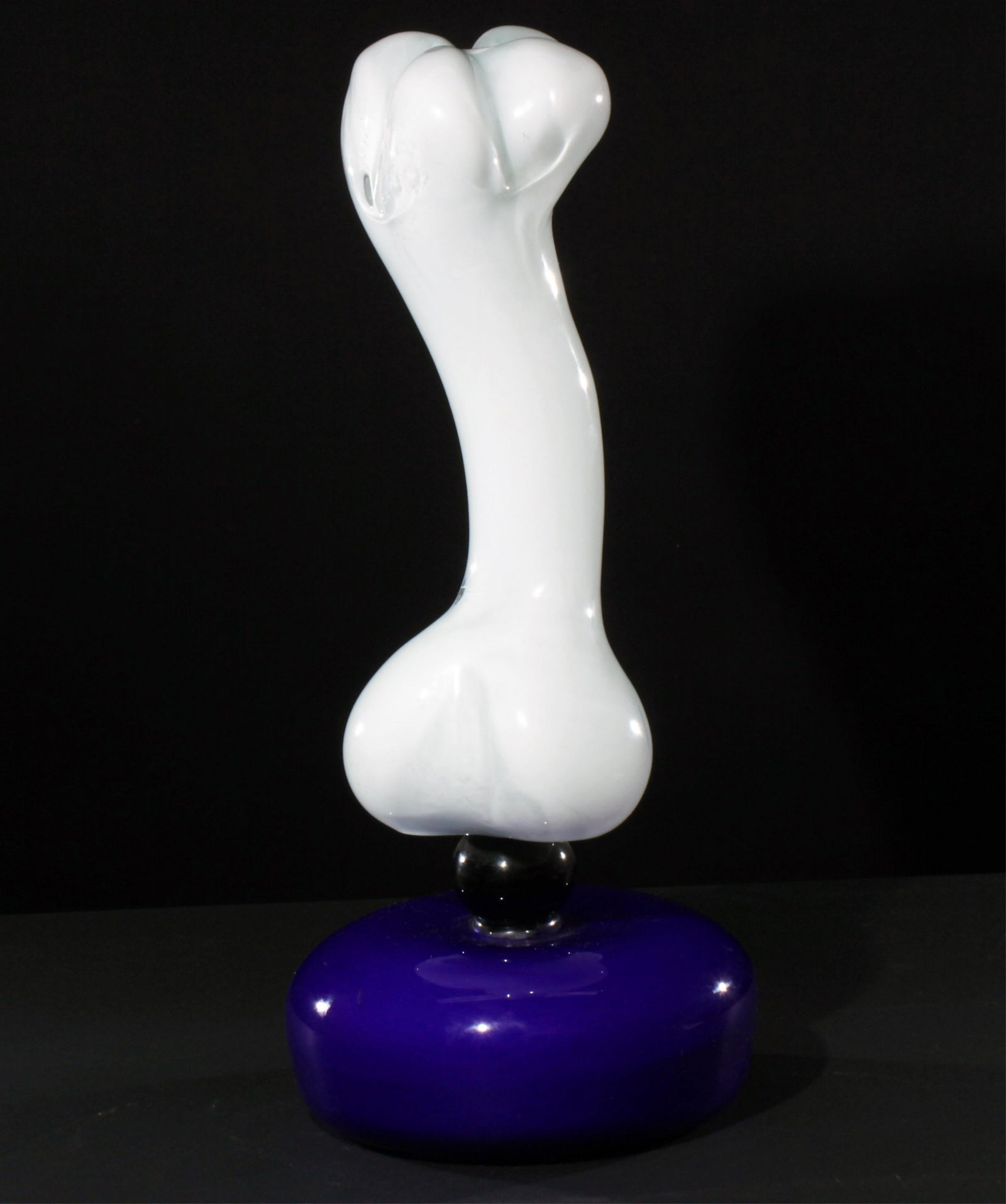 Peter Shire Vistosi - Glass Bone Sculpture, 1990: Peter Shire Vistosi Glass Bone Sculpture, circa 1990, inscribed P Shire x Vistosi PdADimensions: 17" H 8"W at base Property from the Estate of John 'Parker' Prindle, Jr., Boston, MA.