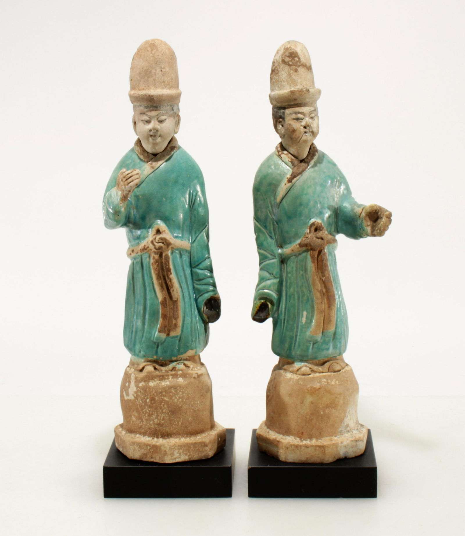2 Chinese Turquoise Ceramic Figures, Tang Style (1 of 7)