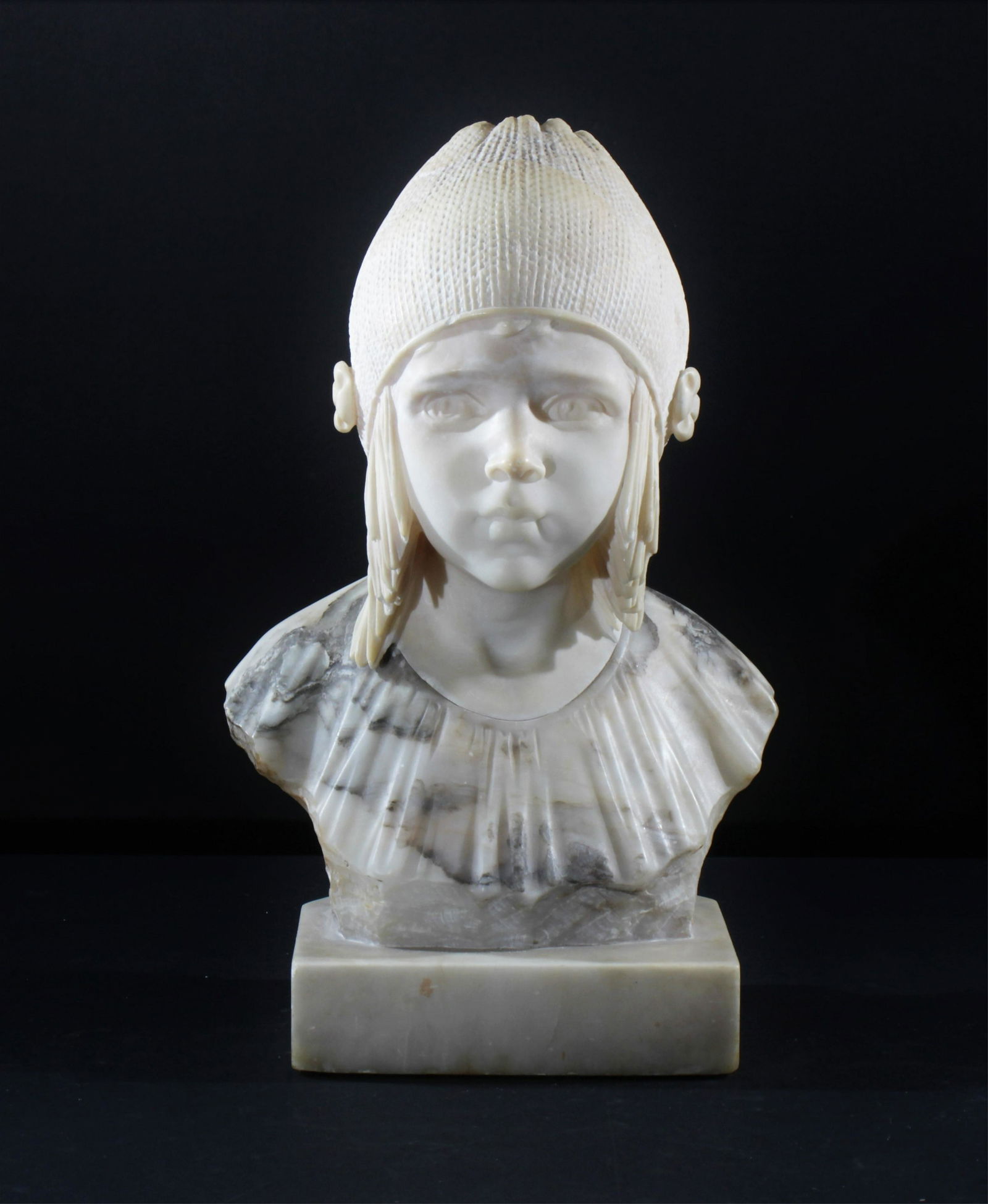 Italian Carved Alabaster Bust of a Child (1 of 5)