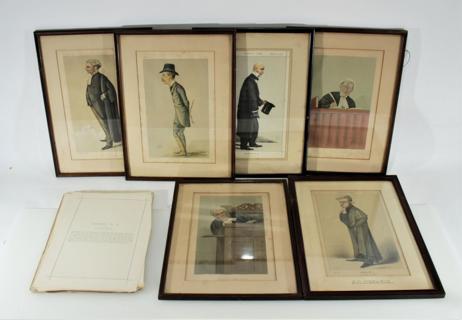 Vanity Fair Lithographs - Judges & Statesmen (1 of 8)