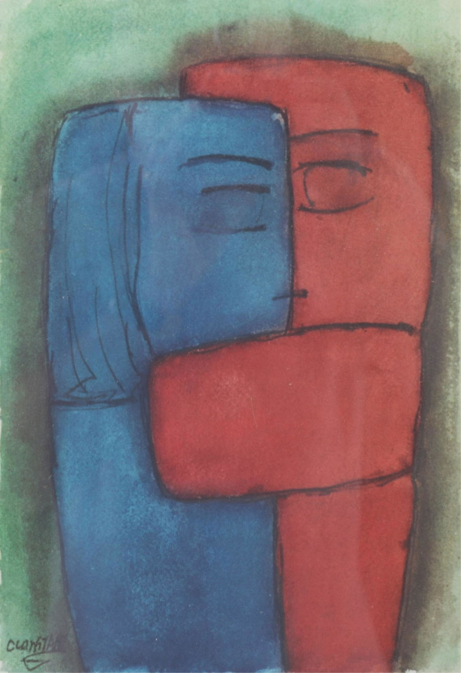 George Constant - Couple, Color Lithograph (1 of 8)