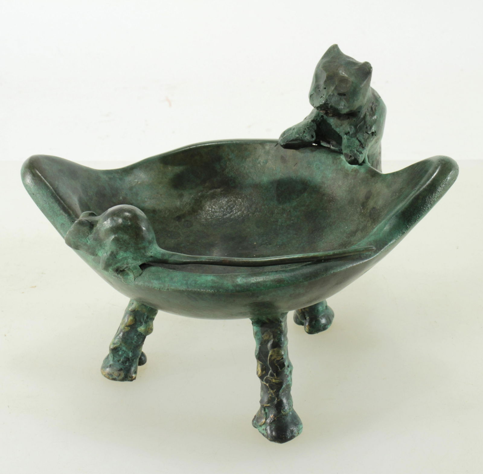 Ilana Goor - Cat & Mouse Bronze Bowl (1 of 5)
