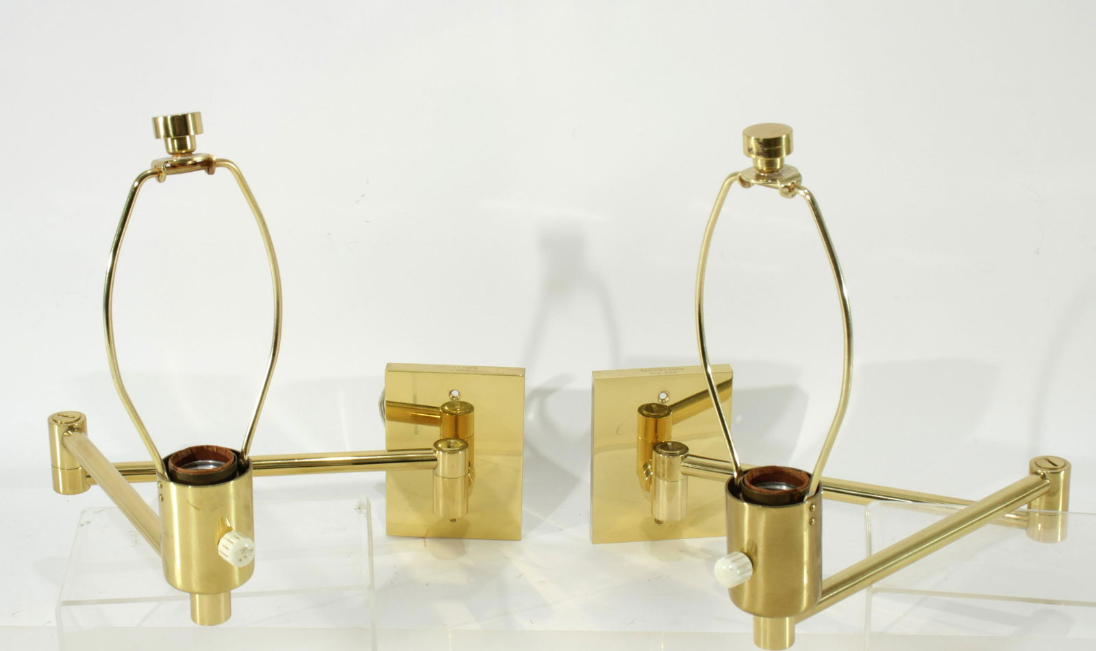 Pair Hansen Brass Swing Arm Sconces, Metalarte (1 of 5)