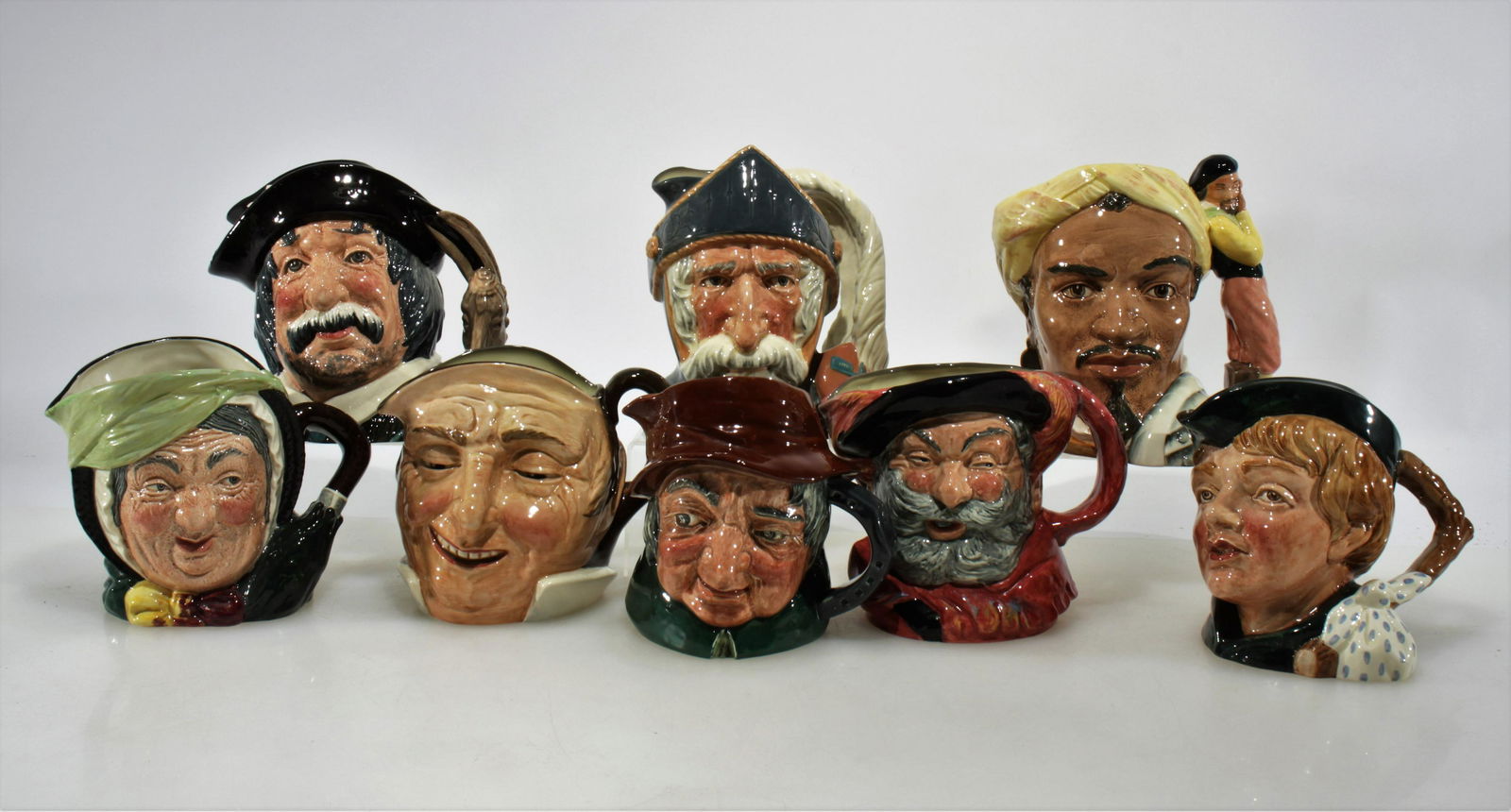 8 Royal Doulton Porcelain Toby Jugs (1 of 7)