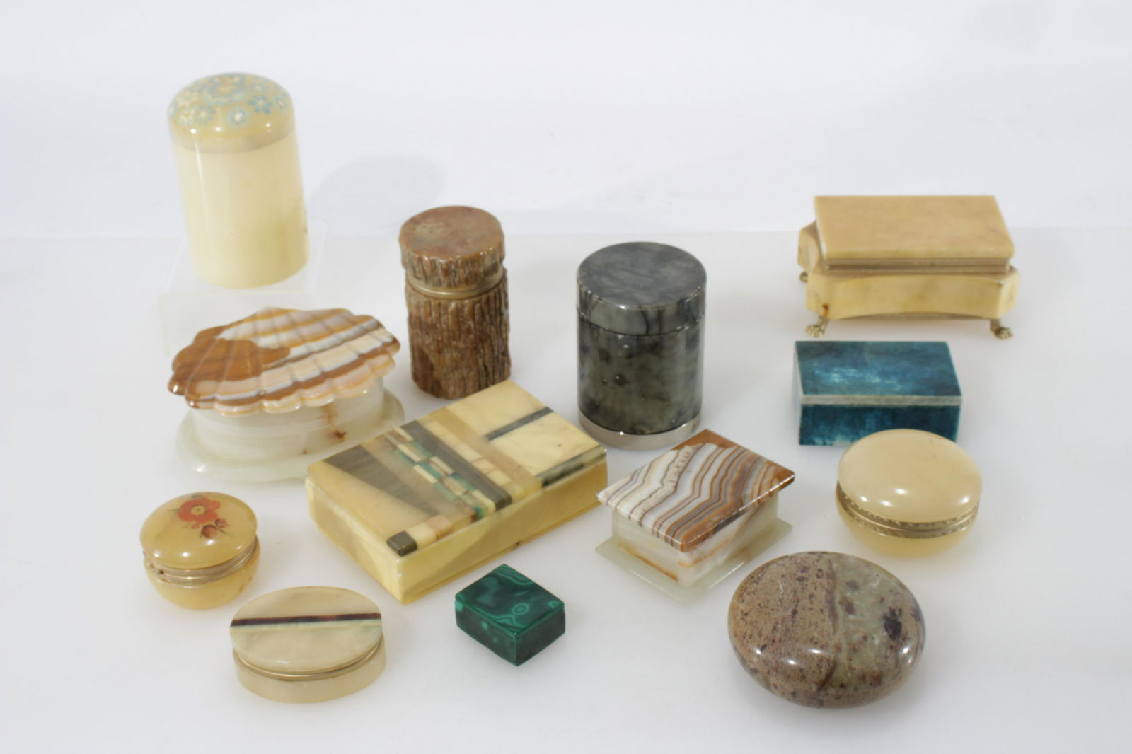 13 Onyx & Stone Trinket Boxes (1 of 6)