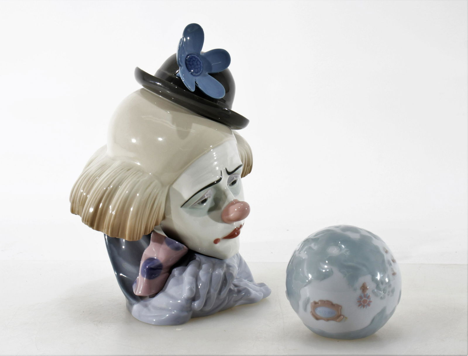 Lladro Bust of Clown & Terrestrial Globe (1 of 6)