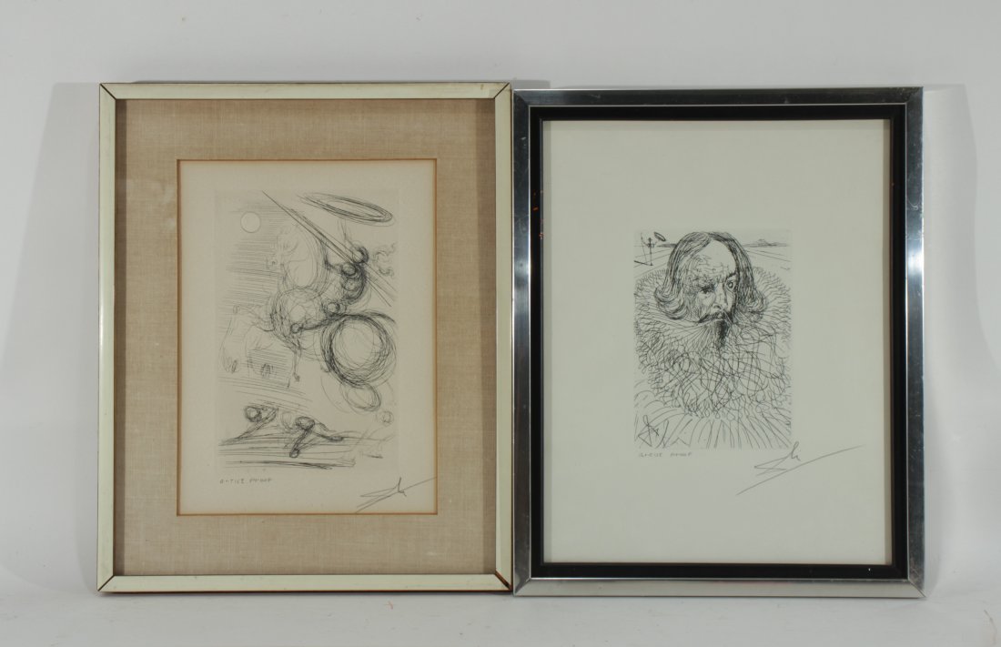 Two Salvador Dali Etchings: Quixote, Shakespeare (1 of 8)