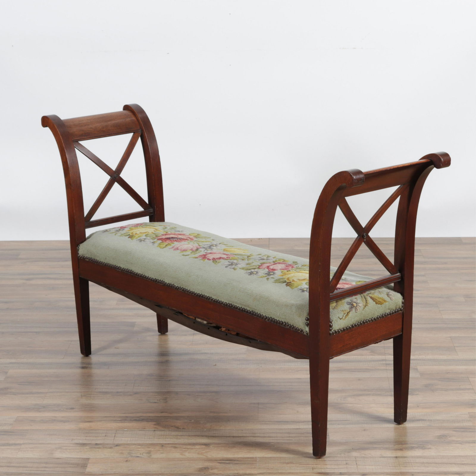 Regency Style Mahogany Window Bench (1 of 6)