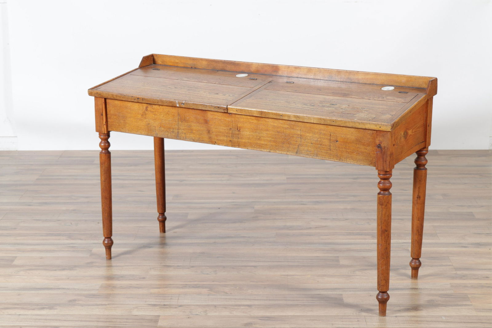 American Oak Double Schoolhouse Desk (1 of 10)
