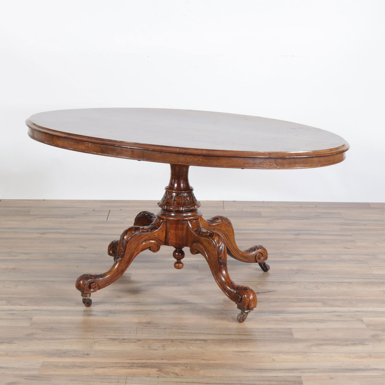 Victorian Burl Walnut Breakfast Table, Mid 19th C. (1 of 9)