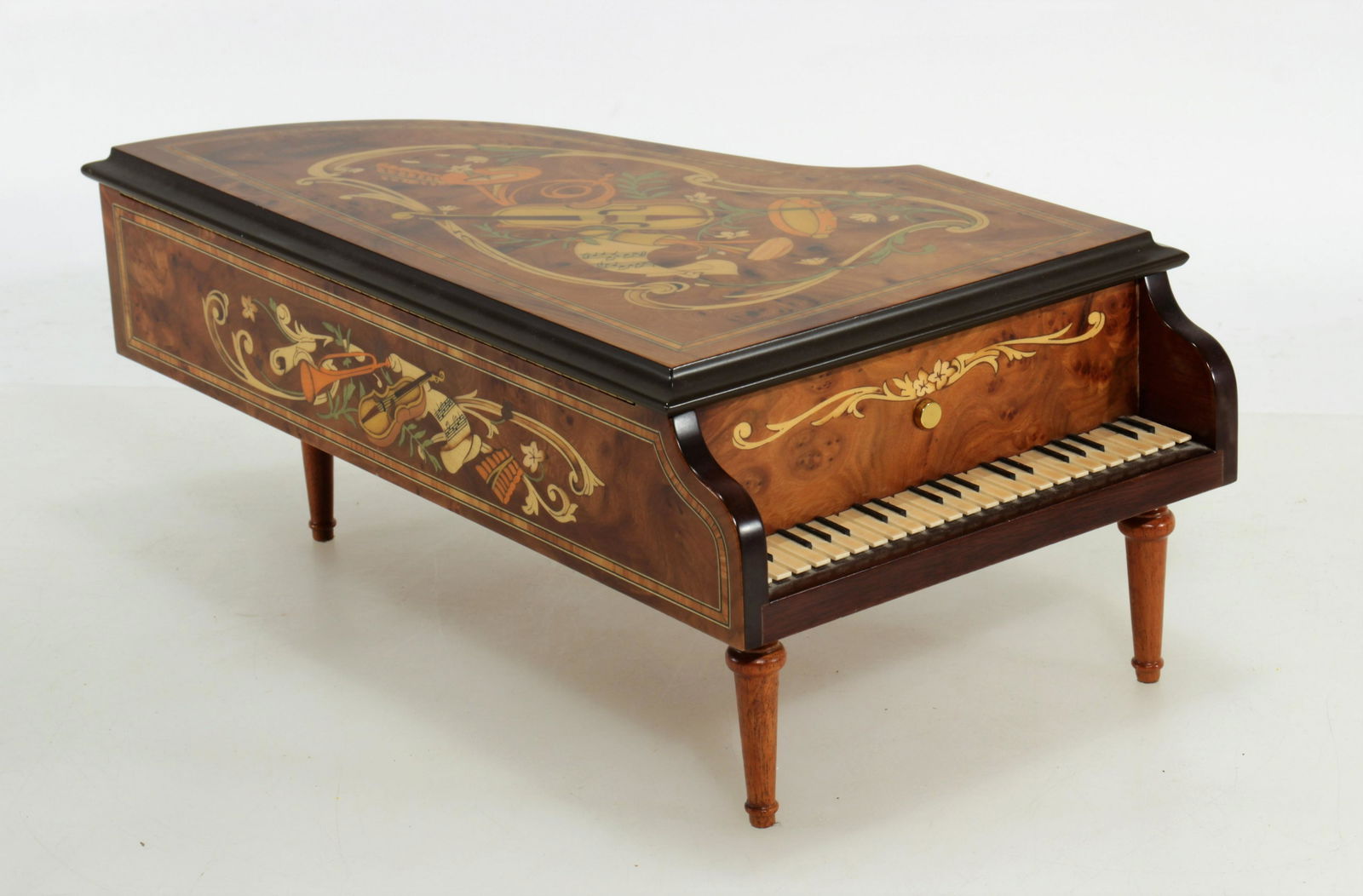Swiss Marquetry Inlaid Music Box, Faberge (1 of 11)