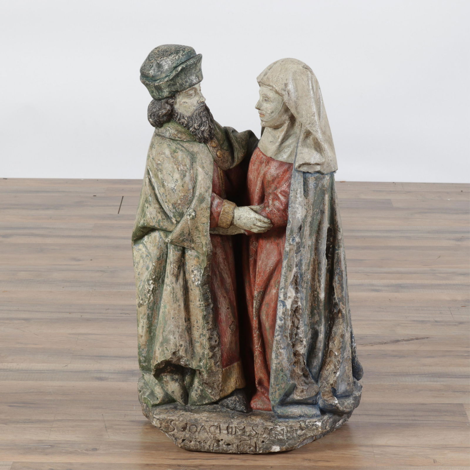 Baroque Style Polychromed Plaster Figural Group (1 of 9)