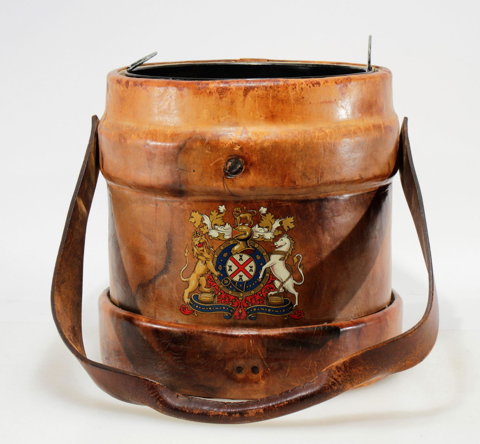 British Royal Navy Leather Cordite Carrier (1 of 6)