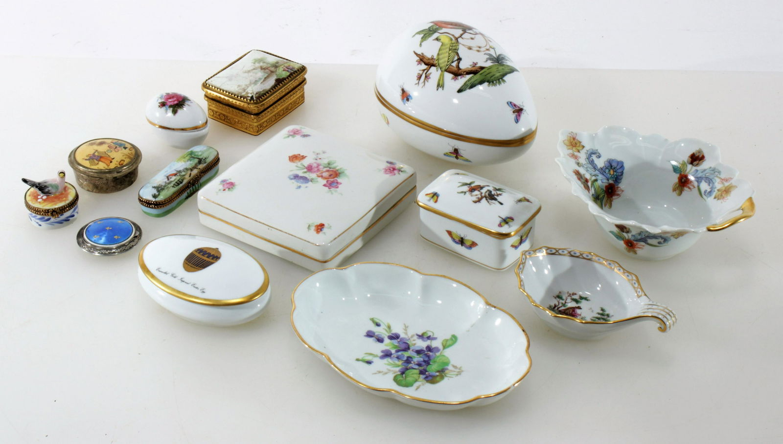 Porcelain and Silver Boxes, Herend, Limoges (1 of 14)