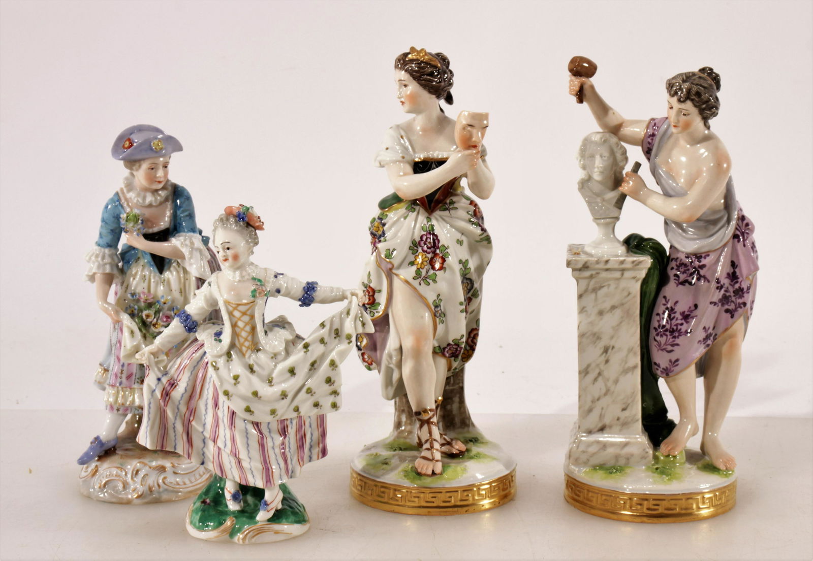 2 German and 2 Continental Porcelain Figurines (1 of 7)
