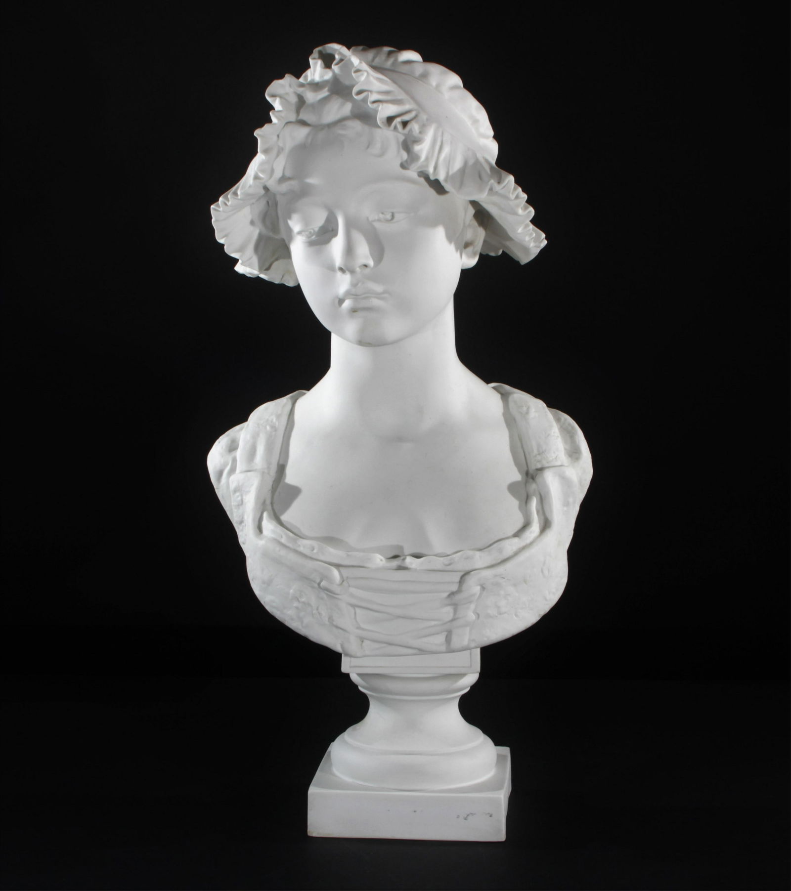 French Bisque Porcelain Bust of a Young Lady (1 of 8)