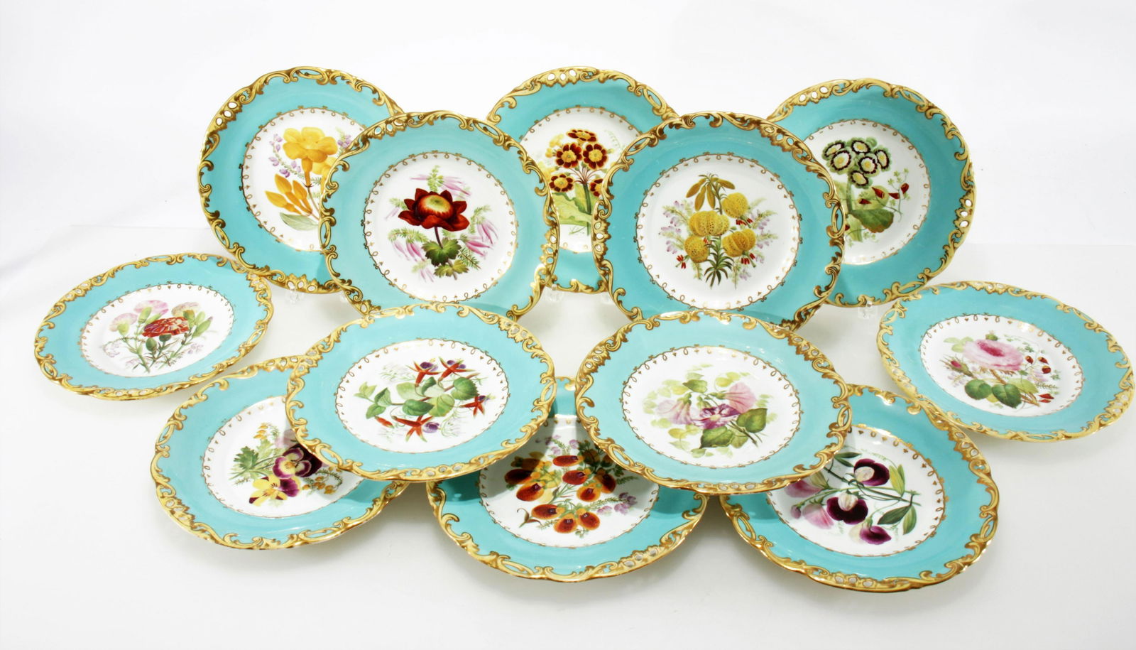12 Copeland Spode Porcelain Plates, 1850-1895 (1 of 5)