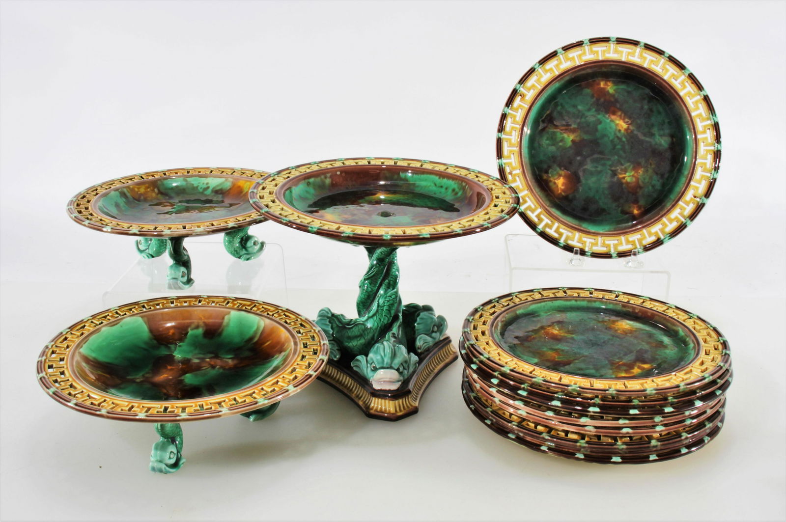 13 Pcs. of 19th C. Wedgwood Majolica Porcelains (1 of 11)