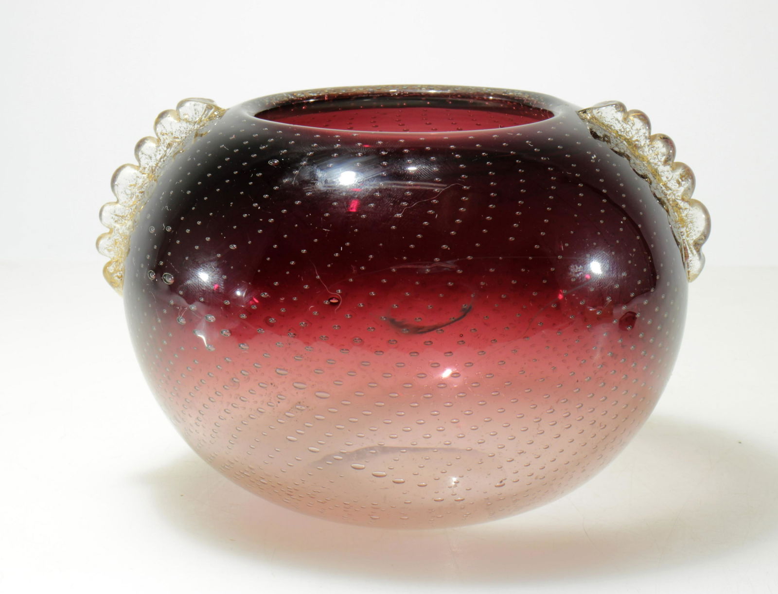 Attr. Archimede Seguso - Burgundy Glass Vase (1 of 4)