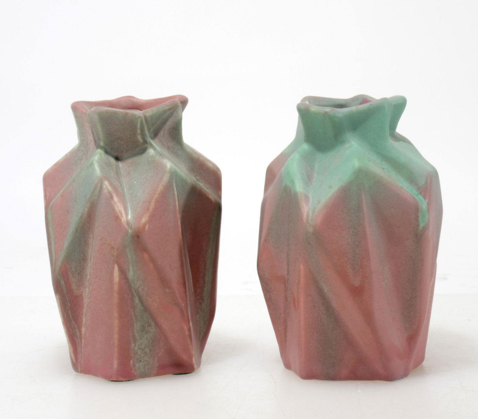 Two Muncie Ruba Rombic Pottery Vases (1 of 5)