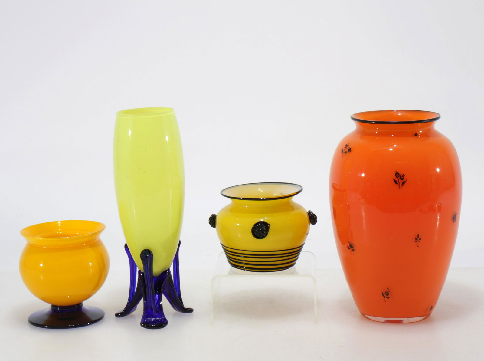 Four Loetz Tango Glass Vases & Cups (1 of 5)