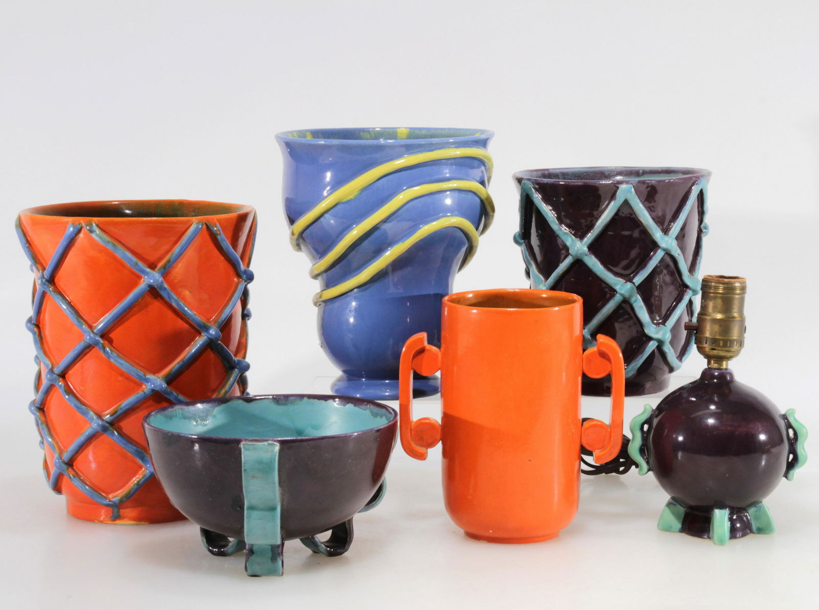 Stangl Tropical Ware Jardinieres & Lamp (1 of 12)