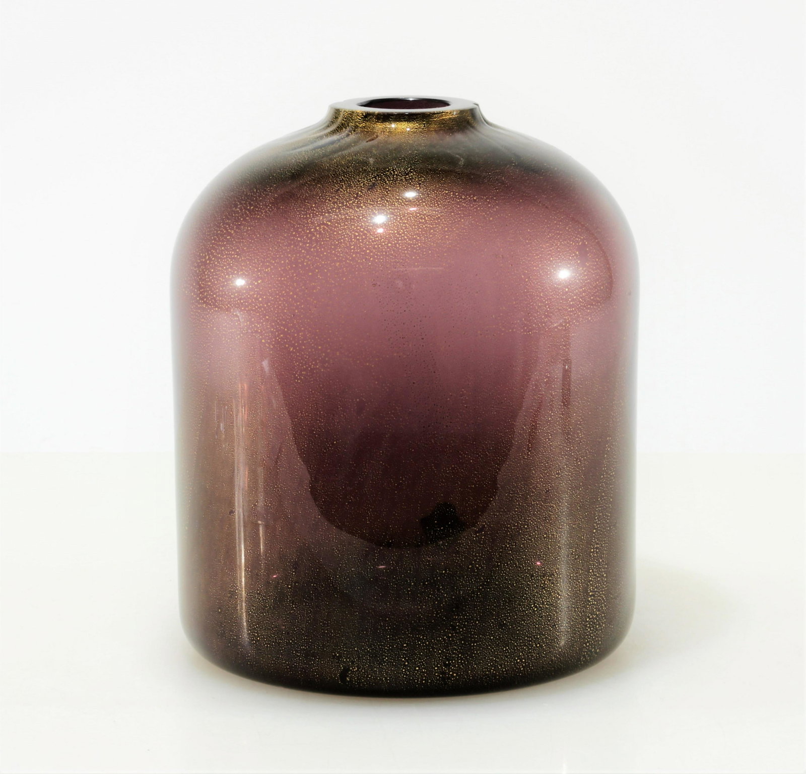 Flavio Poli - Gold Flecked Purple Glass Vase (1 of 4)