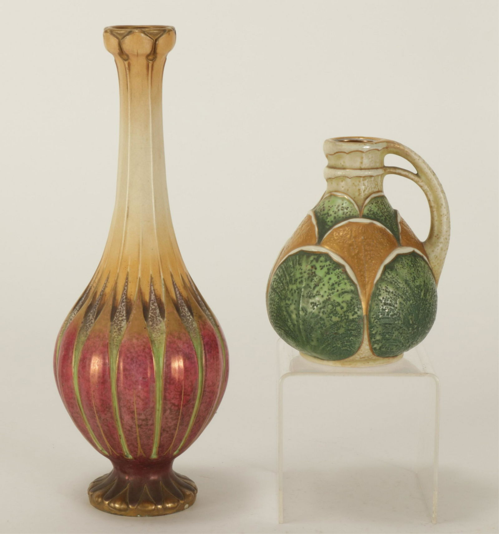 Two Amphora Gilt Pottery Vases (1 of 10)