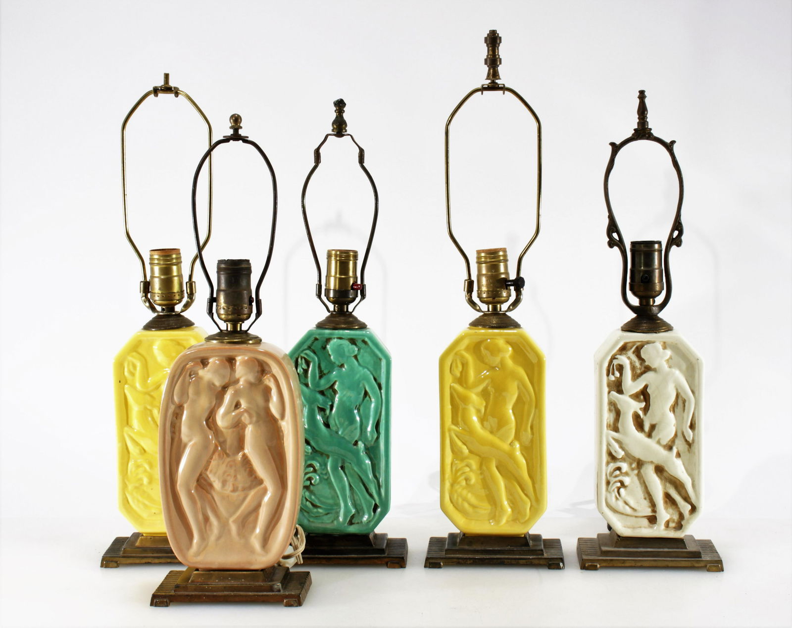Group of Art Deco Pottery Lamps (1 of 4)