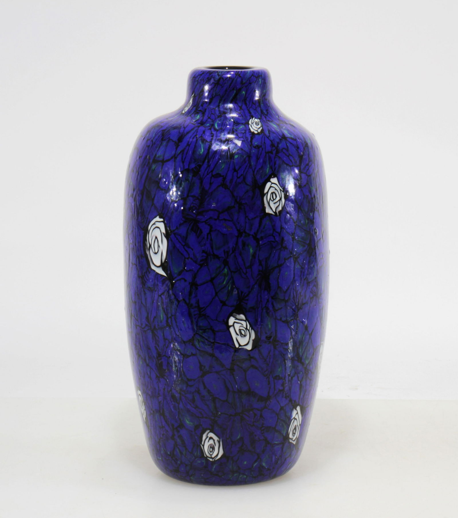 Vittorio Ferro - Blue Flower Glass Vase (1 of 3)