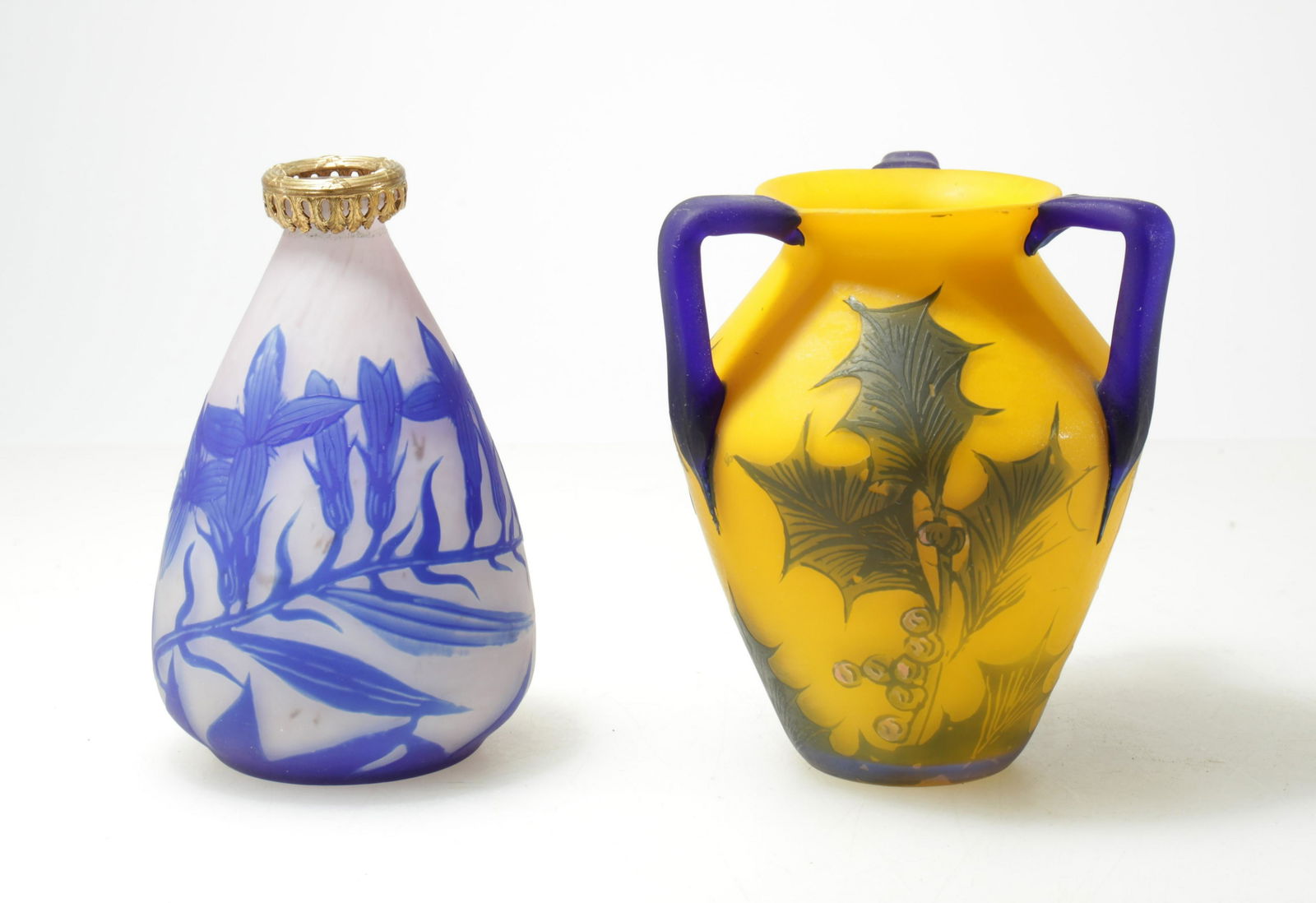 Two Richard Cameo Glass Vases, c.1920 (1 of 5)
