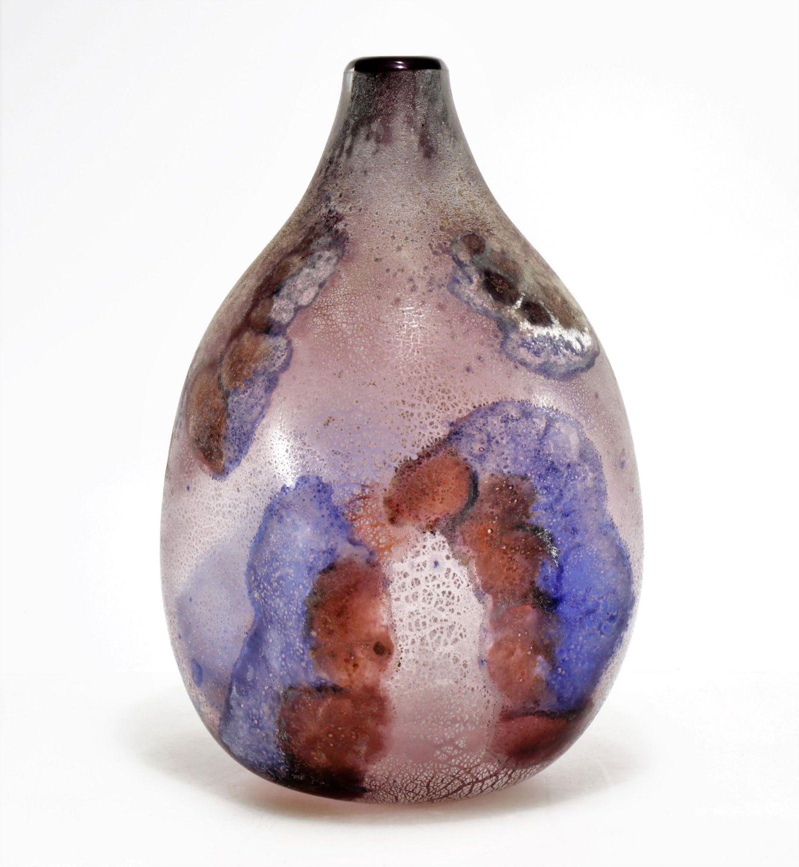 Alfredo Barbini Scavo Glass Dimpled Vase, c.1970 (1 of 4)