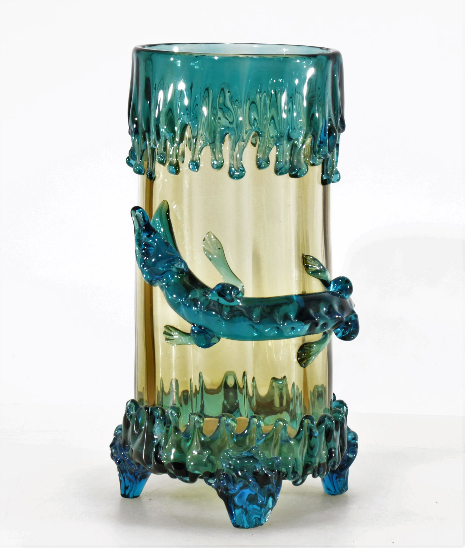 Auguste Jean - Colored Glass Salamander Vase, 1900 (1 of 5)