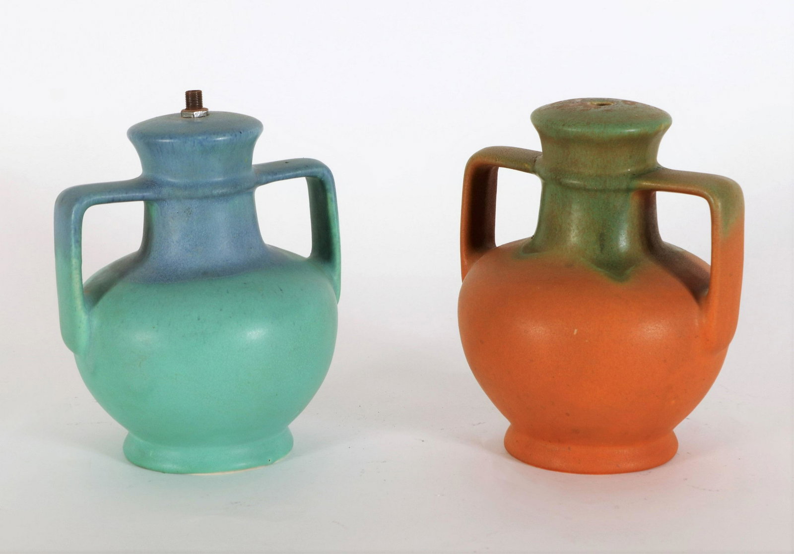 Matched Pair of Muncie 2-Handle Urn Lamps (1 of 5)