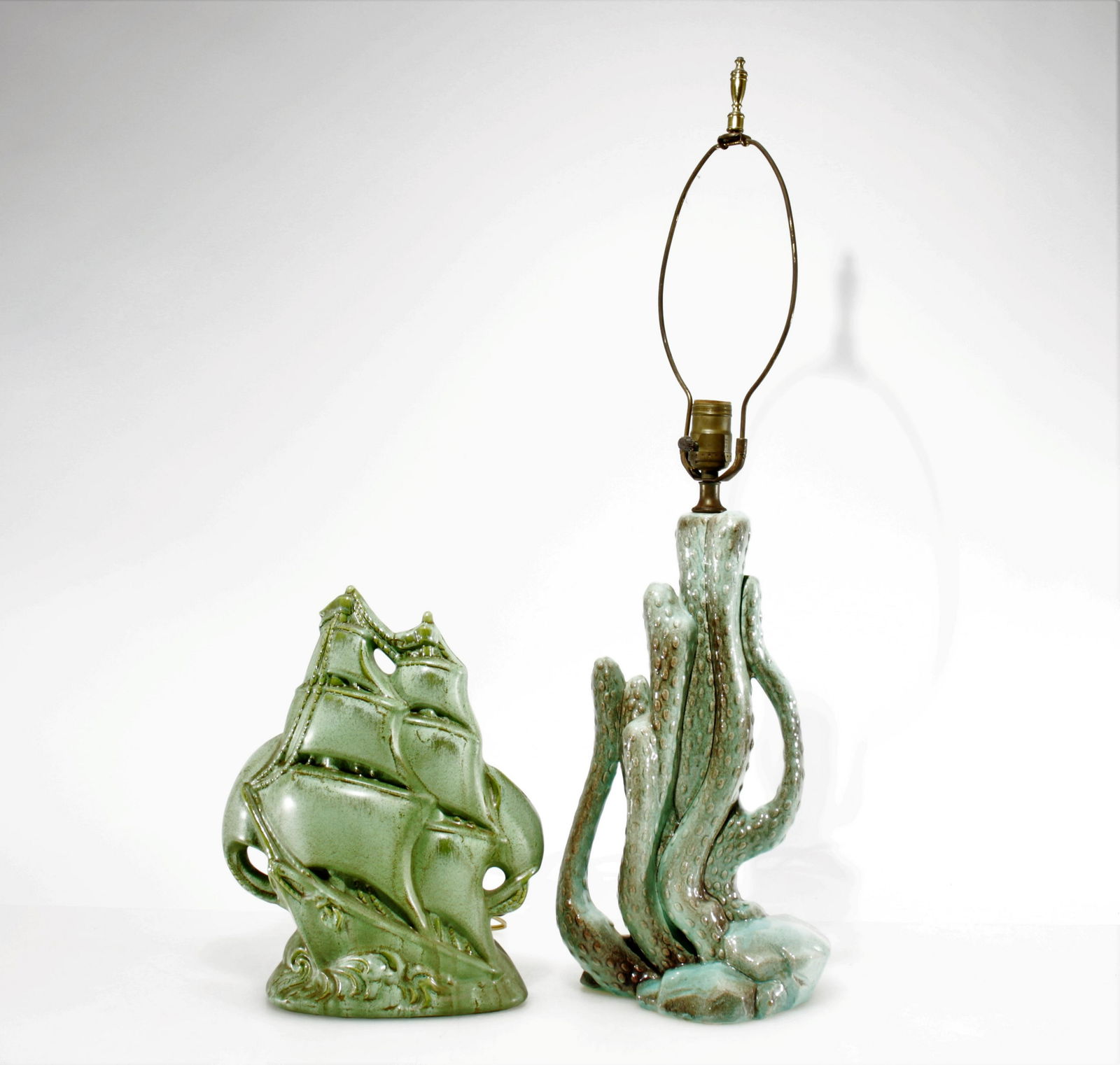 Two American Mid Century Pottery Lamps (1 of 8)