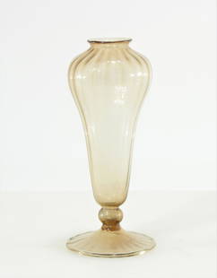 Vittorio Zecchin, Pauly & Co. - Glass Vase, 1930: Vittorio Zecchin / Pauly & Co. Glass Vase, circa 1930, paper label Dimensions: 8.75" H Property from the Estate of John 'Parker' Prindle, JR., Boston, MA.