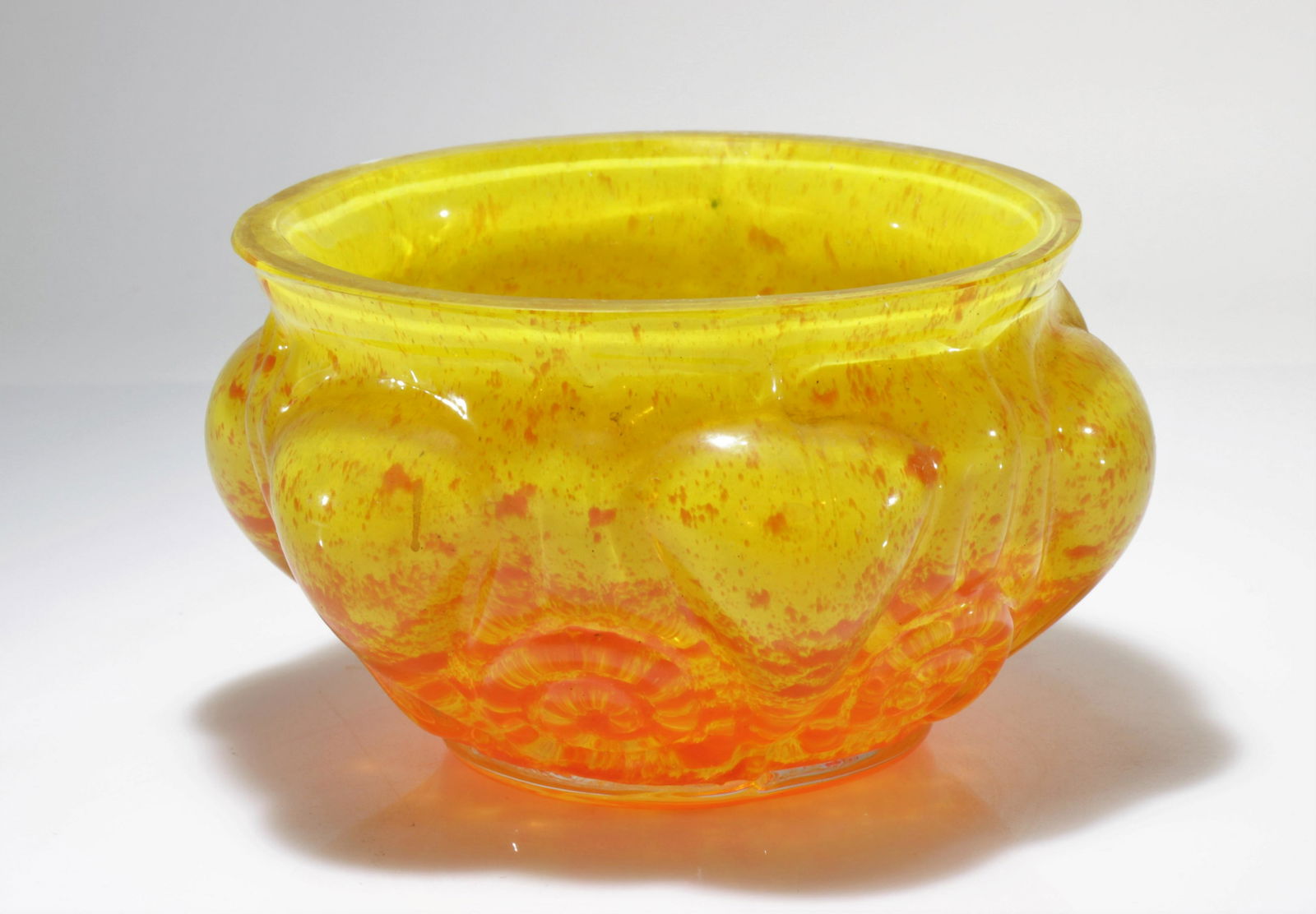 Attr. Muller Freres - Art Glass Bowl: Attr. Muller Freres Art Glass Bowl, early 20th C. Unmarked. Dimensions: 6" diameter Property from the Estate of John 'Parker' Prindle, JR., Boston, MA.