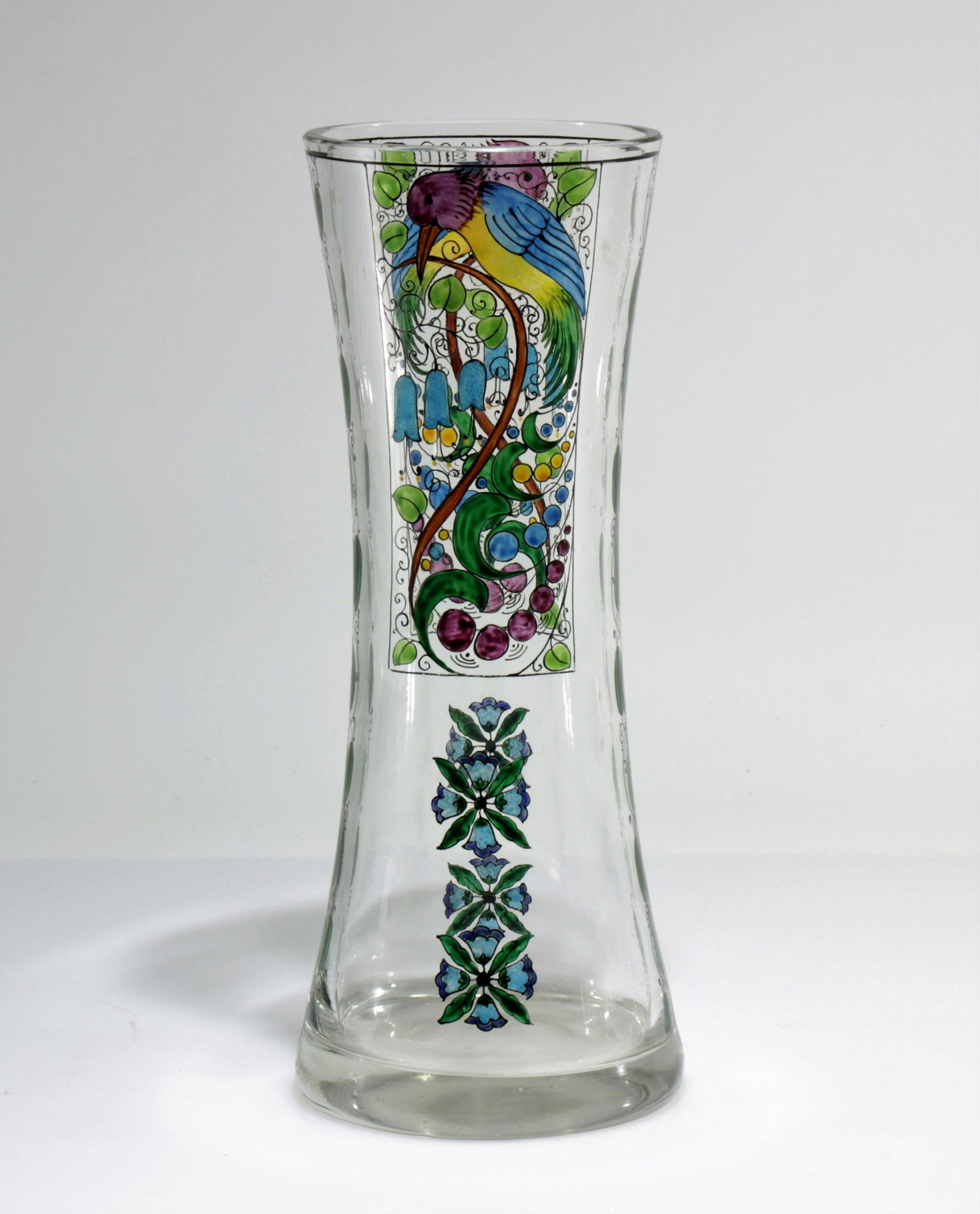 Attr. Adolf Beckert - Enameled Glass Vase (1 of 3)