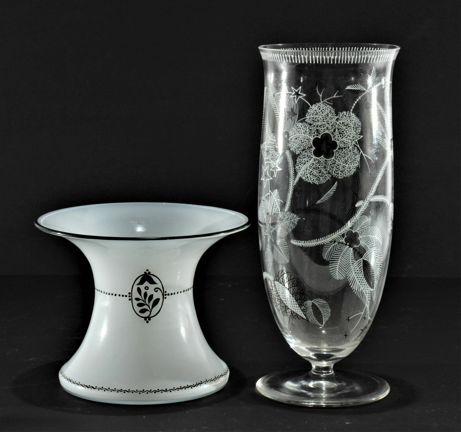 Austrian Enameled Glass Vases (1 of 3)