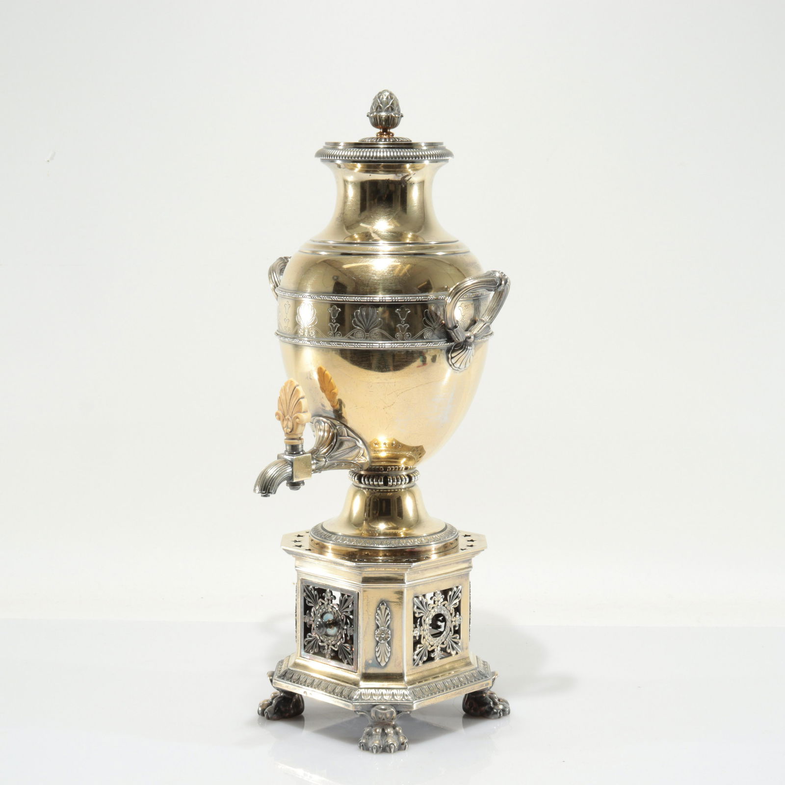 French Vermeil Sterling Silver Samovar (1 of 7)