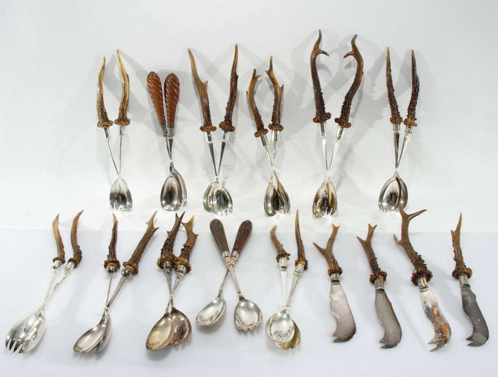 Antler, Wood Handled Serving Spoons, Cheese Knives (1 of 6)