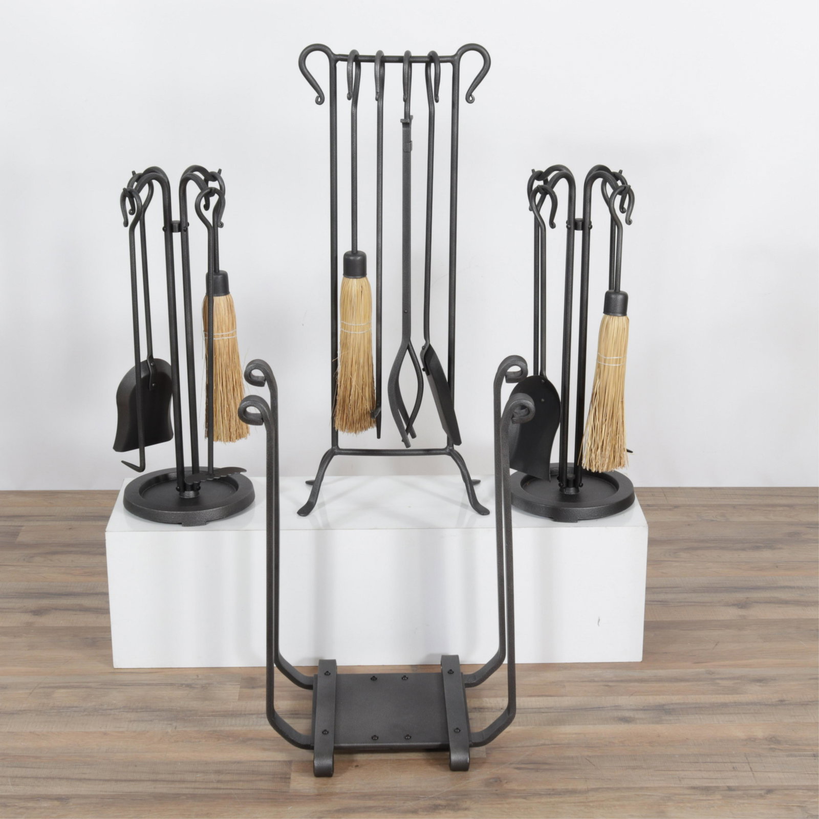 Pilgrim Textured Iron Fireplace Accessories (1 of 4)