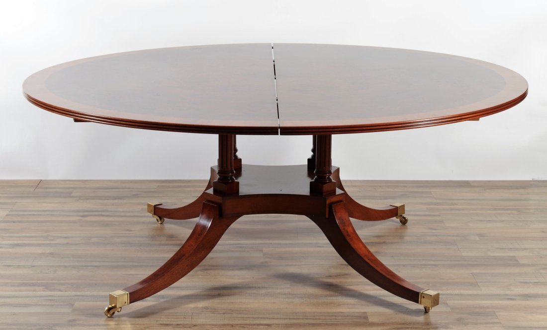 Regency Style Mahogany Oval Extension Dining Table (1 of 7)