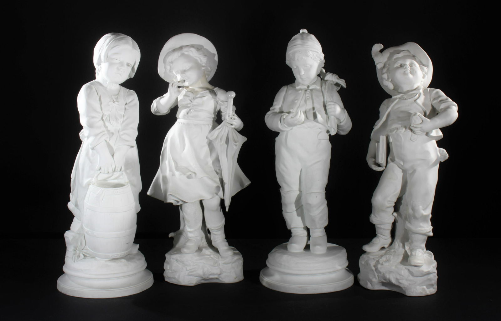 4 Continental Bisque Figures of Children (1 of 15)