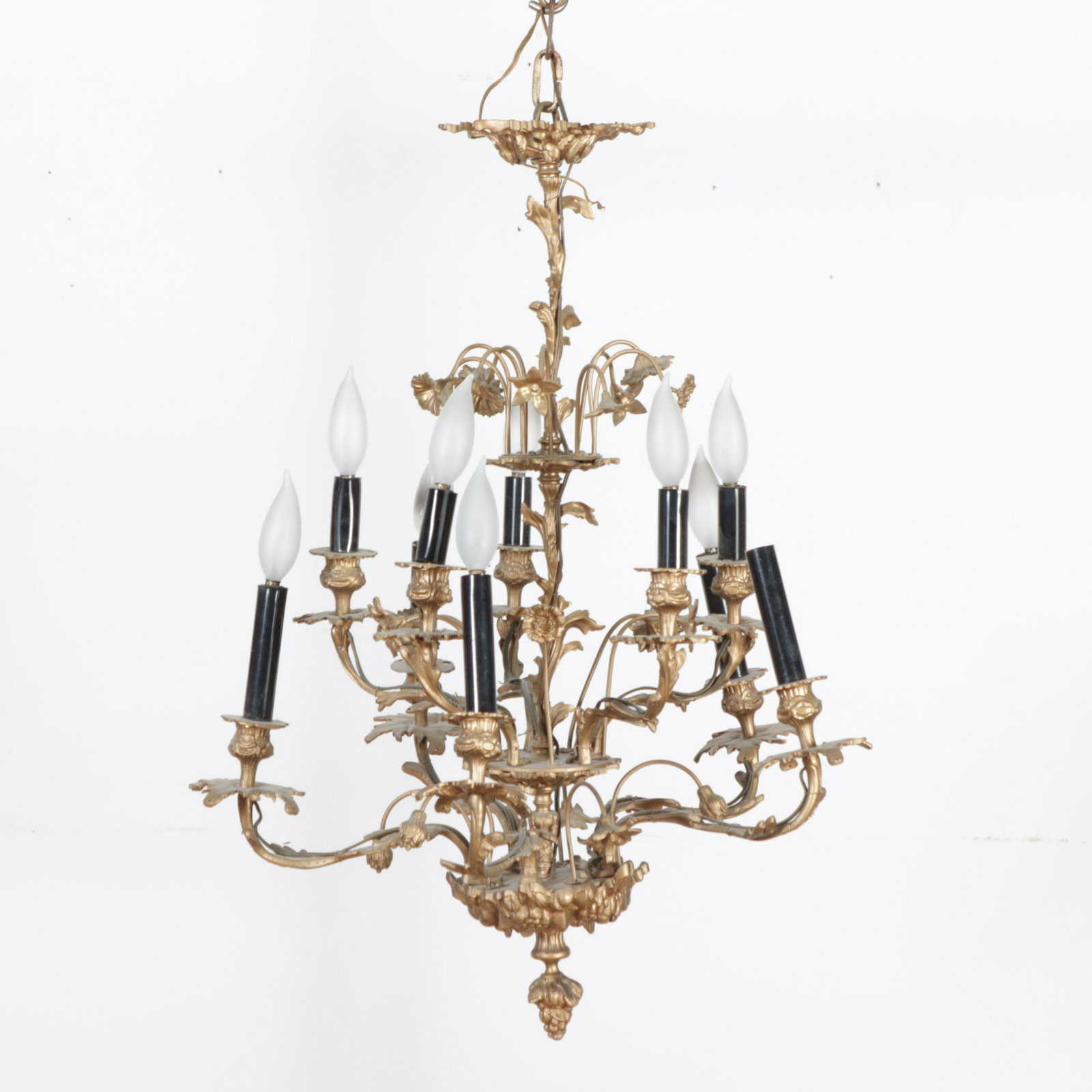 Classical Style Gilt Bronze 10-Light Chandelier (1 of 3)