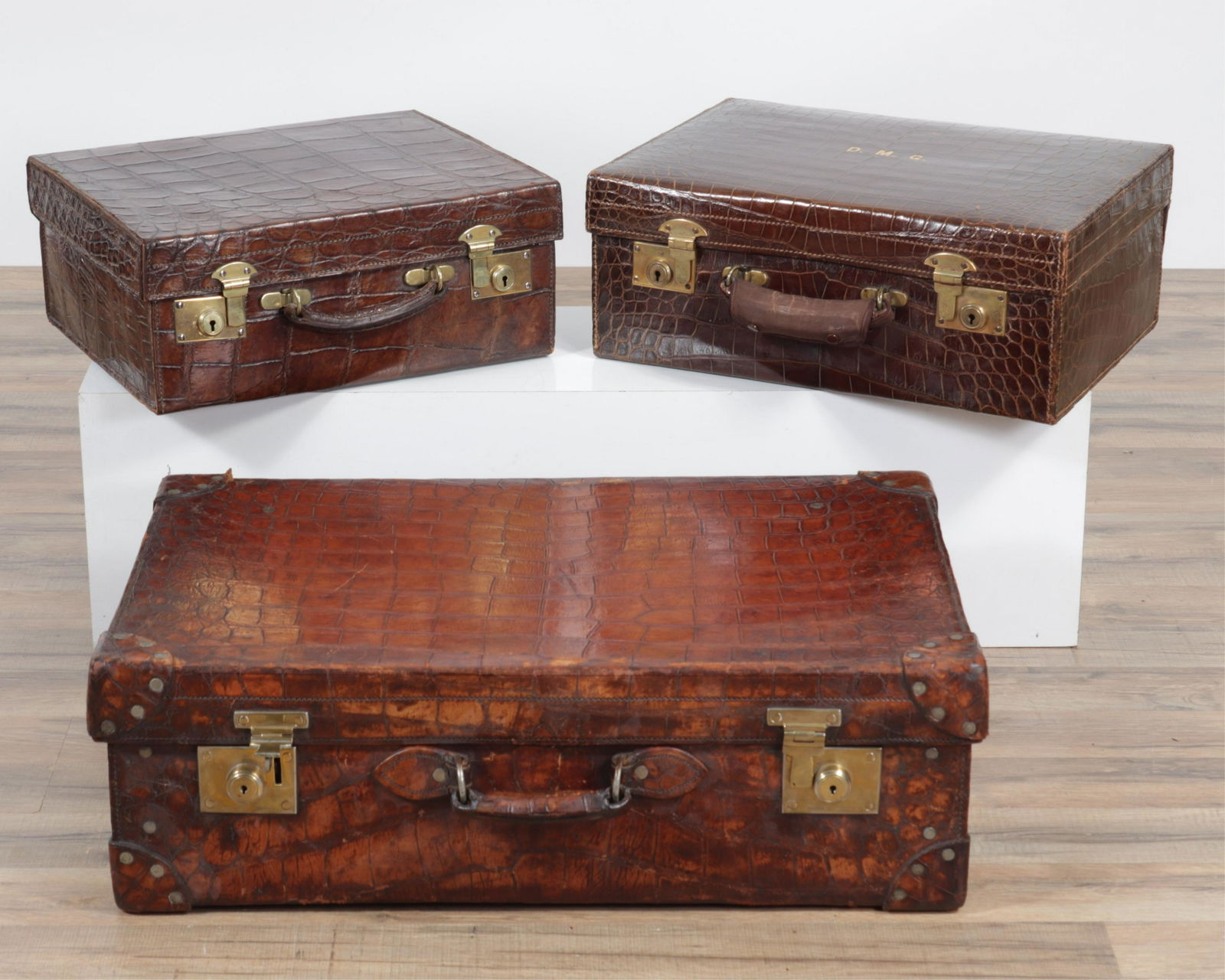 Vintage English Crocodile Travel Cases (1 of 10)