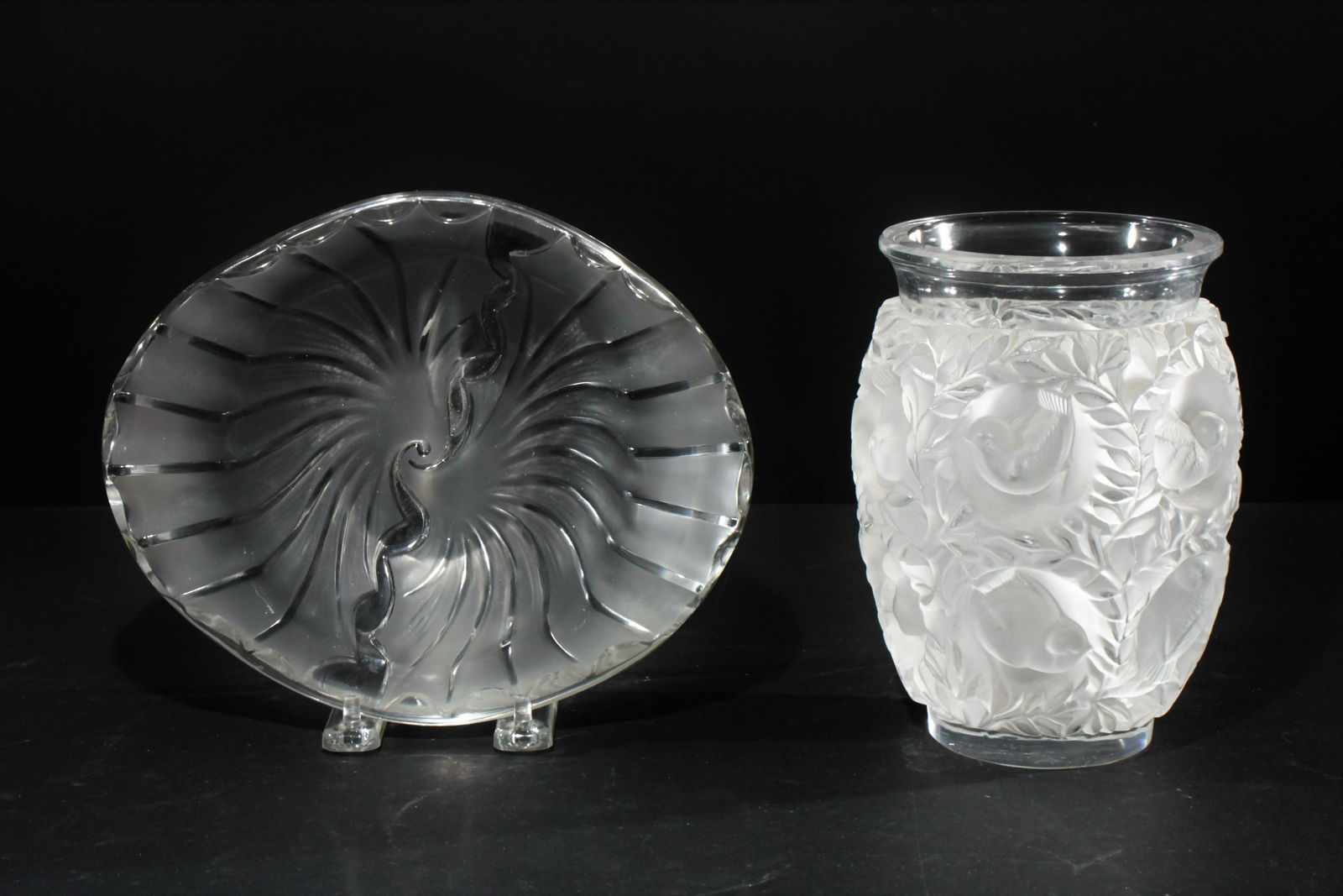 Lalique Bagatelle Vase & Wave Dish (1 of 6)